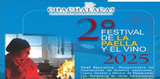 Segundo Festival de la paella y el vino 2025 en el Hotel Chachalacas .