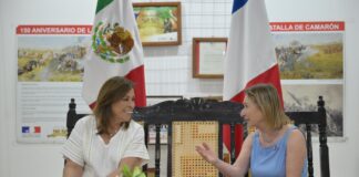 Gobernadora recibe a Embajadora de Francia en histórica conmemoración.