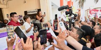 Rosa María se registra ante el OPLE como candidata de MORENA a la alcaldía de Veracruz