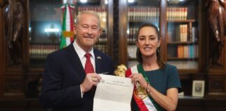 Recibe Claudia Sheinbaum cartas credenciales de 5 embajadores.