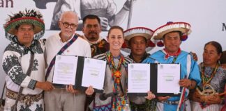 Claudia Sheinbaum restituye más de 5 mil hectáreas a la comunidad Wixárika en Nayarit ,