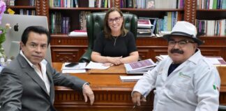 Gobernadora Rocío Nahle refrenda su confianza en el Dr Roberto Ramos Alor enlace del IMSS Bienestar .