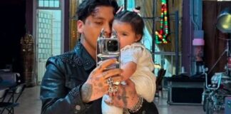 Christian Nodal se reencuentra con su hija Inti en México .