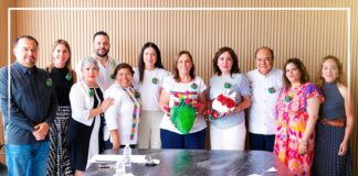 Rocío Nahle recibe a Sara Hernández de Monreal de Zacatecas