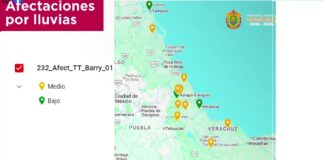 Reportan afectaciones en Veracruz por paso de Barry