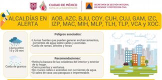 Activan #AlertaAmarilla para la ciudad de México y zona conurbada.