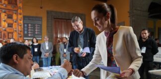 Presidenta Claudia Sheinbaum participa en la primera elección del Poder Judicial.