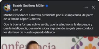 Se hace viral felicitación de Beatriz Gutiérrez por esta razón 👇