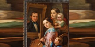 En su Autorretrato Guadalupe Carpio se representa como una figura empoderada