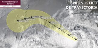 Conoce la trayectoria de la tormenta Barbara que se convertirá en Huracán