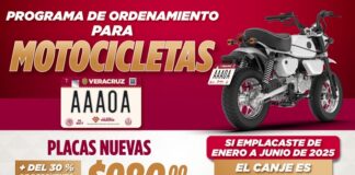 El 23 de junio inicia el programa de ordenamiento para motocicletas en Veracruz