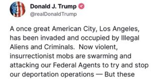 Trump instruye a fuerzas federales a frenar protestas migrantes en Los Ángeles y se desata la violencia.