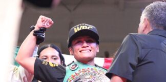 #Veracruz: La Leona Esneidy Rodríguez retuvo el Campeonato Mundial Plata.