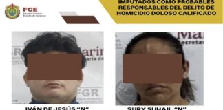 Prisión preventiva como probables responsables del homicidio doloso calificado de una mujer.