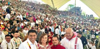 Contemplar la grandeza de sus raíces es un honor”: Rocío Nahle en la Guelaguetza .