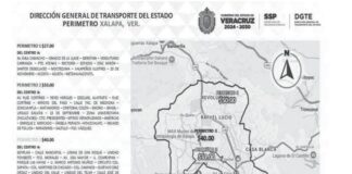 Publican en Gaceta Oficial las nuevas tarifas de taxis para el estado de Veracruz.