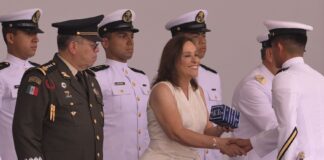 #Veracruz: Gobernadora Rocío Nahle amadrina a 337 cadetes de la Armada de México