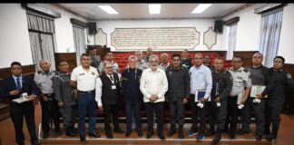 Recibe Alberto Islas a integrantes de la Federación del Pentathlón Militarizado.