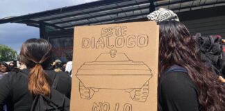 Enorme despliegue policial de contención previo al Mundial dilata y encapsula marcha en el sur de CDMX