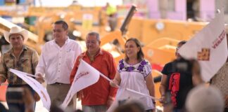 Rocío Nahle arranca rehabilitación de 60 km en el Totonacapan y cumple promesa.
