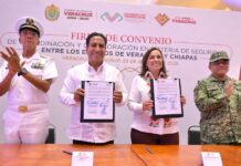 Sur del país se fortalece en seguridad con acuerdo entre Veracruz y Chiapas .