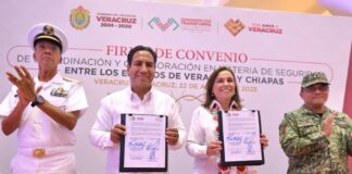 Sur del país se fortalece en seguridad con acuerdo entre Veracruz y Chiapas .