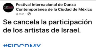 Festival Internacional de Danza Contemporánea en CDMX canceló participación de israelíes.