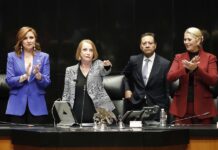 Laura Itzel Castillo Juárez rindió protesta como presidenta de la Mesa Directiva del Senado de la República.