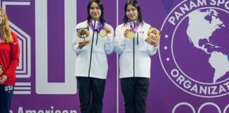 Las gemelas Lía y Mía Cueva consiguen primer oro para México en clavados de Asunción 2025