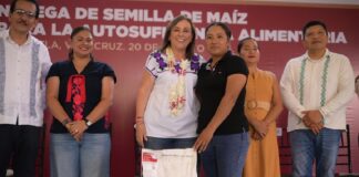 Rocío Nahle impulsa a Veracruz como granero de México; entrega semilla mejorada.
