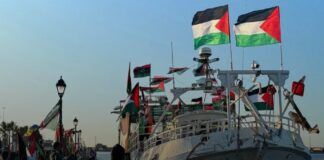 Italia envía una fragata militar para auxiliar a la flotilla que va a Gaza.