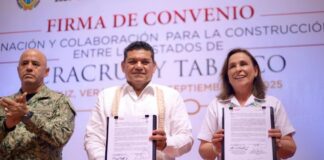 Veracruz y Tabasco firman convenio de seguridad para blindar la frontera sur