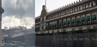 Amurallan Palacio Nacional ante protestas de Ayotzinapa .