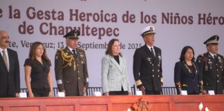 Valentía de los Niños Héroes recordatorio para luchar por un Veracruz justo y unido: Gobernadora