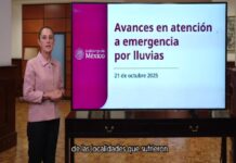 Gobierno federal reporta avances en atención a emergencia por lluvias extraordinarias en cinco estados.