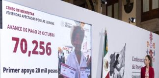 Se han otorgado 70 mil 256 apoyos a personas afectadas por las lluvias informa Claudia Sheinbaum