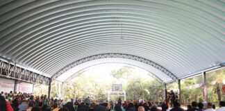 El IPE inaugura techado de cancha en la Estancia Garnica.