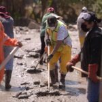 100 brigadistas de la STPSP participan en el retiro de lodo y escombro #Poza Rica