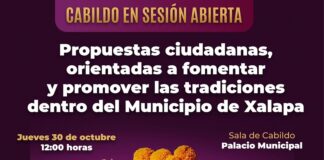 Convoca Ayuntamiento de Xalapa a Cabildo en Sesión Abierta.