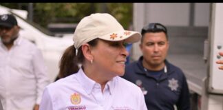 Ante el evento extraordinario que afectó el norte de Veracruz Rocío Nahle reporta “avance de 60 o 65 % en labores de limpieza”