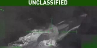 Trump divulga imágenes del ataque a narcosubmarino en el Caribe.