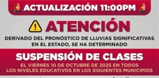 Gobierno de Veracruz mantiene suspensión de clases en 39 municipios, e incluye a Poza Rica