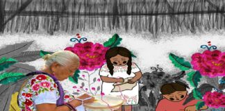 La comunidad maya que borda la resistencia .