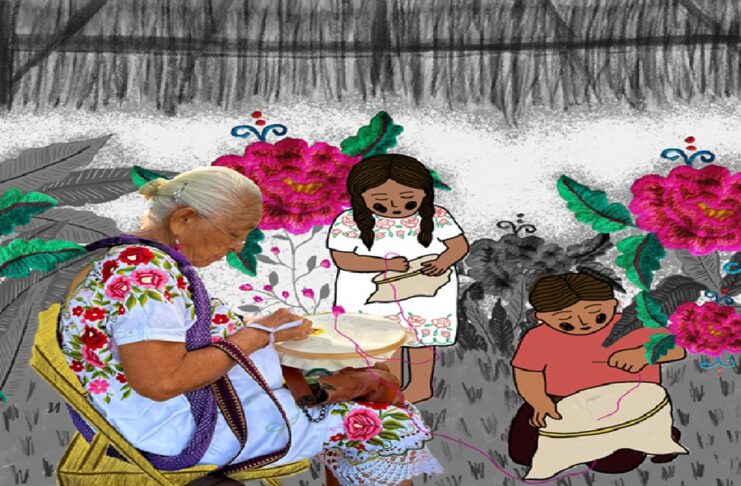 La comunidad maya que borda la resistencia .