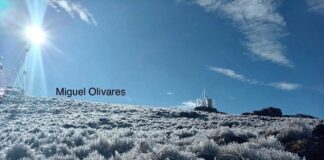 Cencellada cubre el Cofre de Perote; temperaturas descienden hasta los 2°C en la región montañosa.