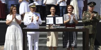 “No triunfa quien busca apoyo extranjero”: Sheinbaum en Bicentenario de la Independencia en la Mar en#Veracruz