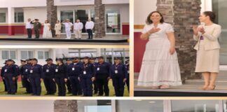 Claudia Sheinbaum y Rocío Nahle inauguran nueva Aduana Norte del puerto de Veracruz.