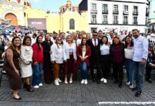 Esteban Bautista y Diputadas y diputados del Congreso de Veracruz presentes en Primer Informe de Rocío Nahle