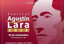 Asiste este sábado al Festival Agustín Lara 2025 en Tlacotalpan.