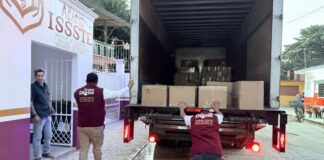 Apoya ISSSTE a familias de Álamo afectadas por la tormenta tropical Raymond .